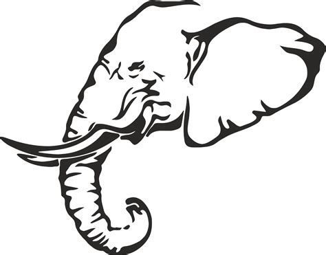 Printable Elephant Stencil